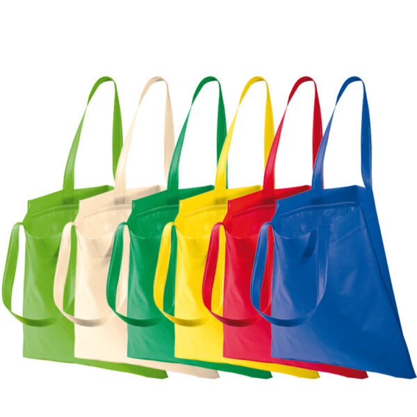 Non-woven bag with long handles
