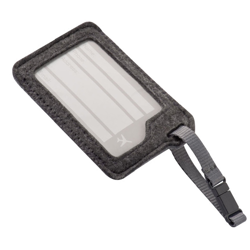 Luggage tag made of soft felt