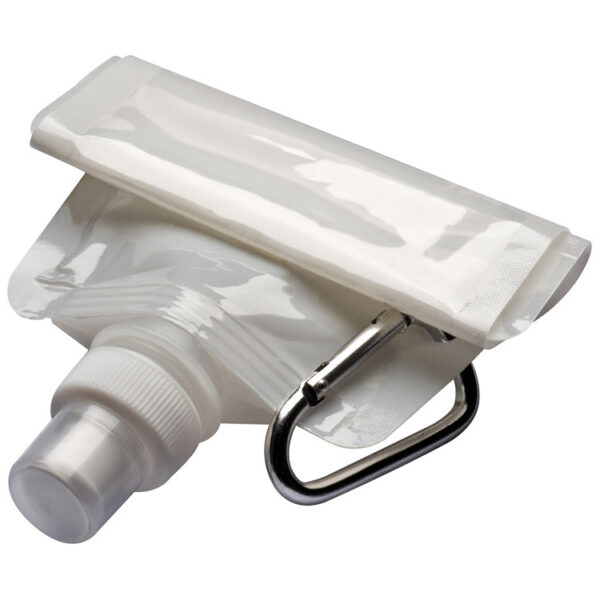 Foldable drinking bottle with snap hook